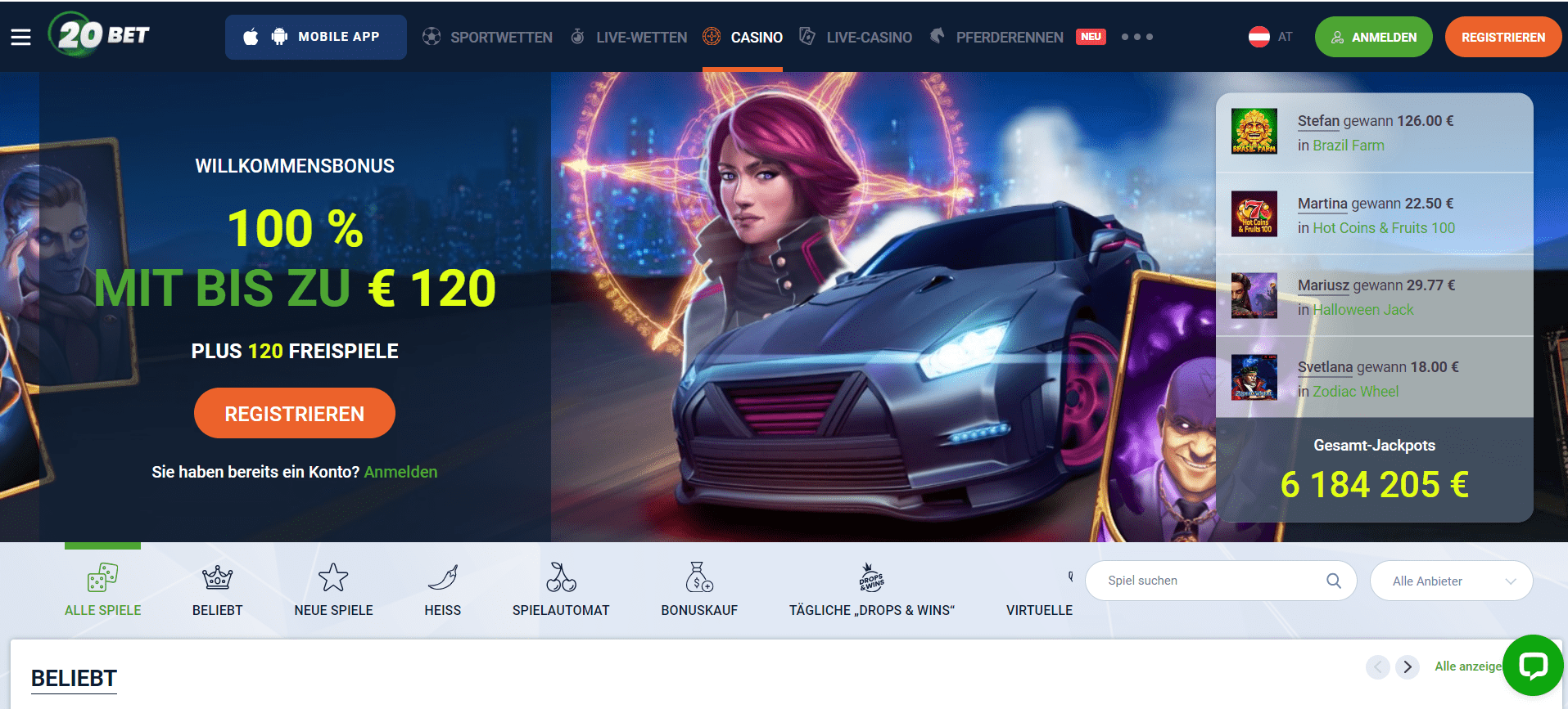 20bet Homepage