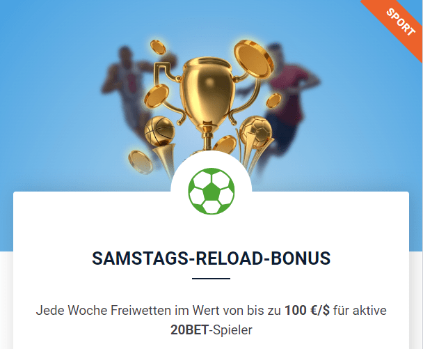 20bet Sport Reload Bonus